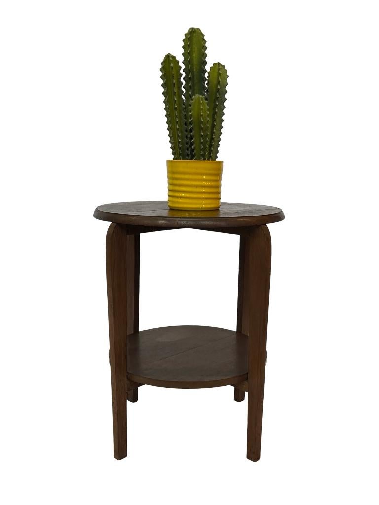 Art Deco Bijzettafel Tafeltje Eiken Design Minimalistisch