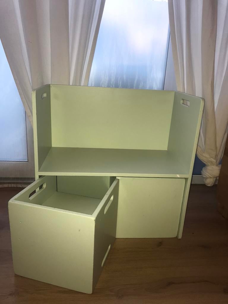 Vintage jaren 70 kubus tafel 4 stoelen, Ophalen, Zo goed als nieuw, Overige typen