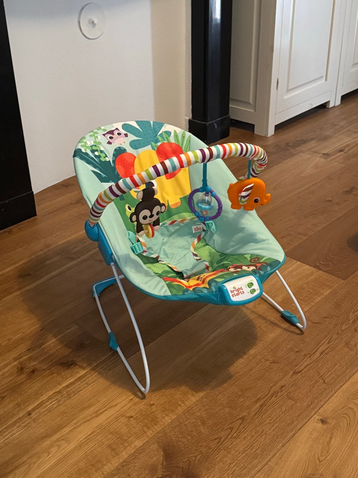 Bright Starts Wipstoel met muziekjes, Kinderen en Baby's, Wipstoeltjes, Wipstoel, Ophalen, Overige merken, Met gordel(s) of riempje(s)