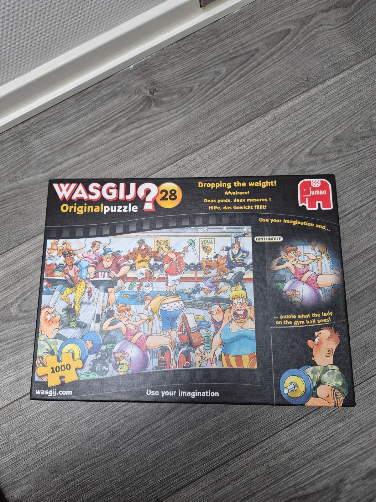 Wasgij Original 28: Dropping the Weight! - 1000 stukjes, Ophalen of Verzenden, 500 t/m 1500 stukjes, Gebruikt, Legpuzzel