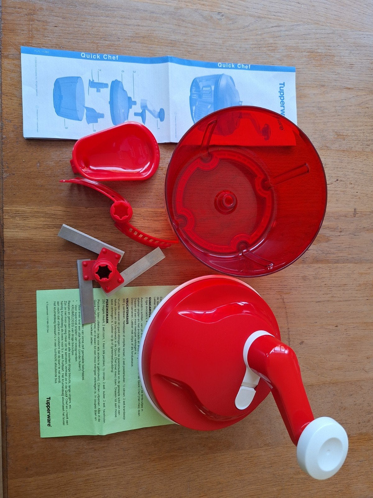 Tupperware Quick Chef - Compleet en Weinig Gebruikt, Ophalen of Verzenden, Zo goed als nieuw, Rood, Vaatwasserbestendig