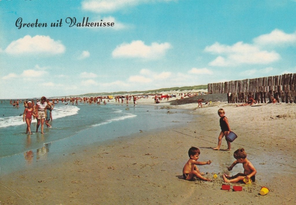 VALKENISSE Strand Groeten, Verzenden, 1960 tot 1980, Gelopen, Zeeland