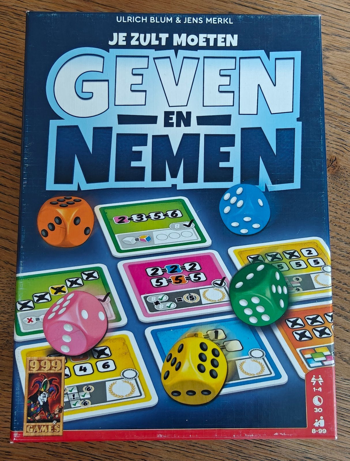 Gevaren en Nemen - Dobbelspel met afwasbare kaarten, Een of twee spelers, Ophalen of Verzenden, Zo goed als nieuw, 999 Games