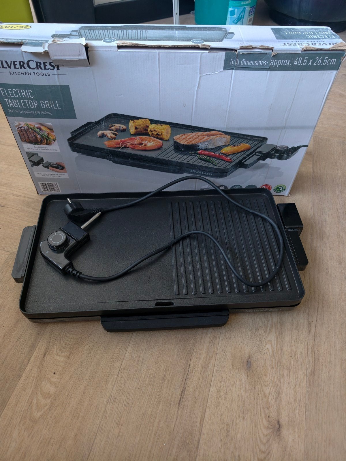 Silvercrest elektrische grill gourmetstel, Ophalen of Verzenden, Zo goed als nieuw, 4 t/m 7 personen