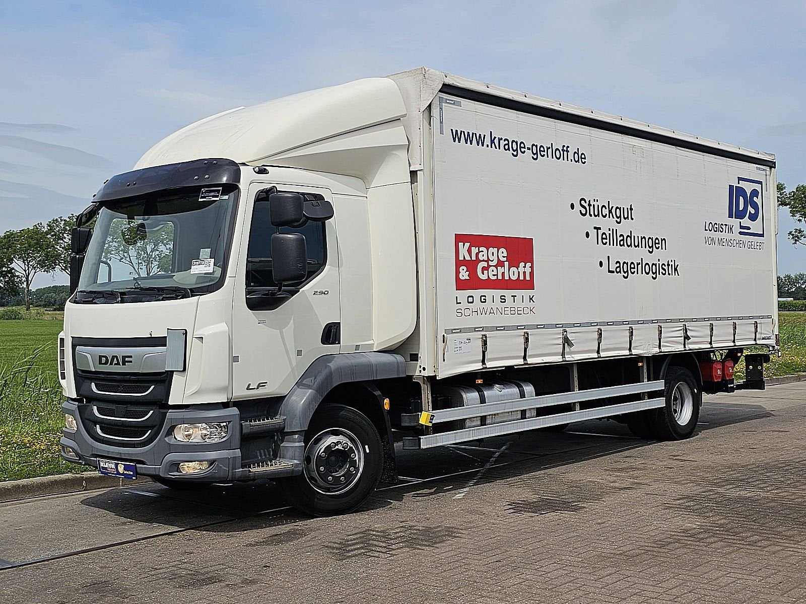 DAF LF 290 16t taillift airco, Automaat, 295 pk, Euro 6, Wit