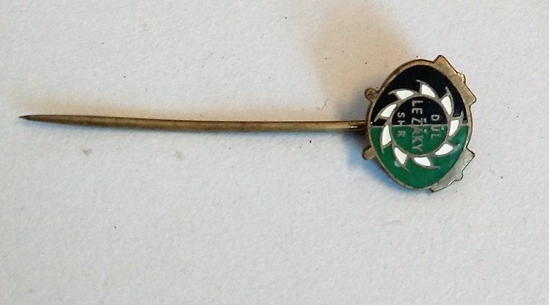 aparte onbekende emaille speld DUL LEZAKY SHR, Verzamelen, Speldjes, Pins en Buttons, Ophalen of Verzenden, Gebruikt, Overige onderwerpen