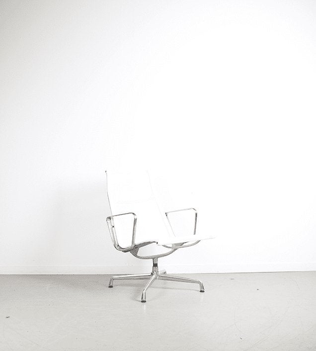 Vitra Eames EA 116 Fauteuil Wit Netweave - Aluminium