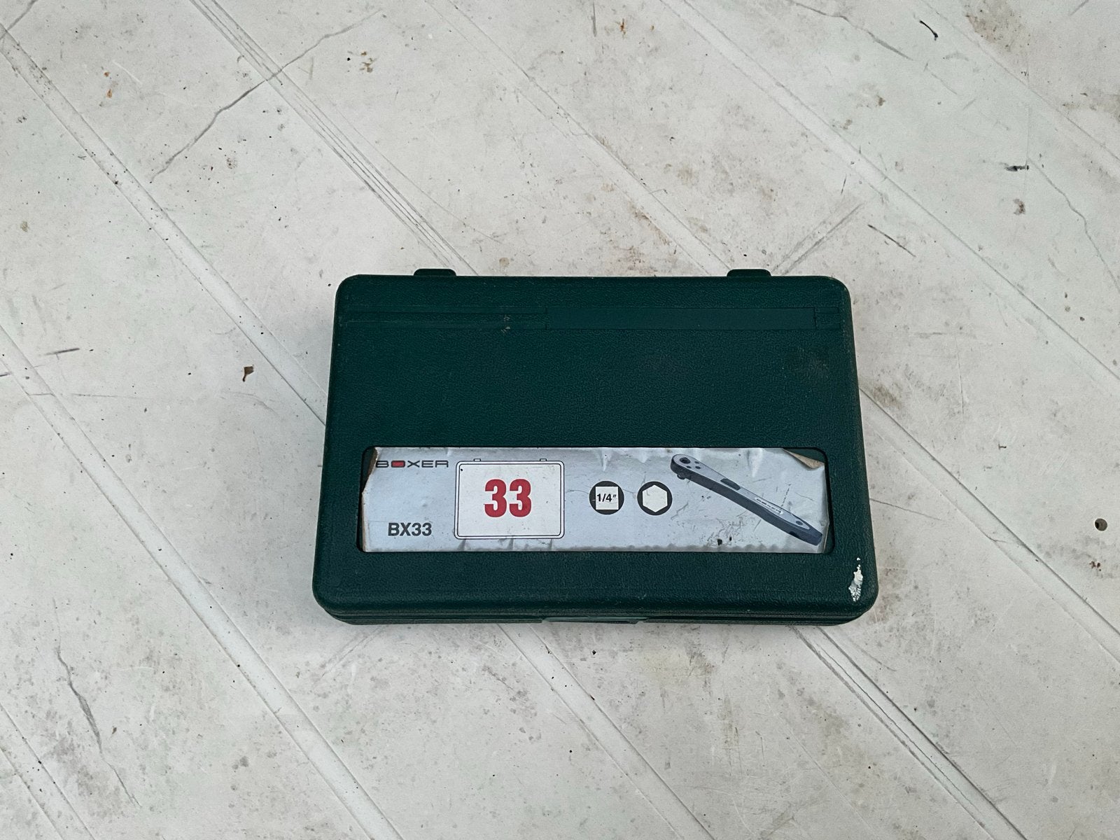 Boxer BX33 Dopsleutelset met ratel en bits, Ophalen of Verzenden, Gebruikt, Gereedschapsset, Overige merken