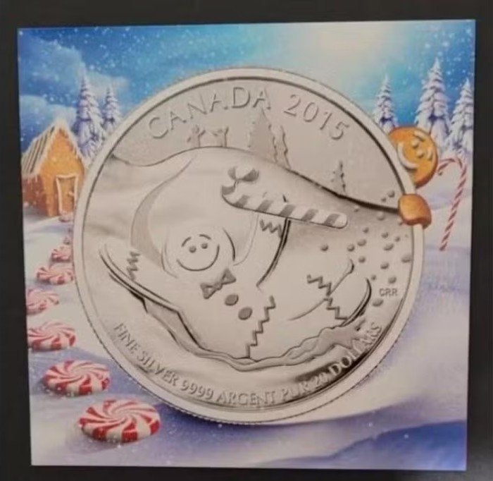 Canada - Silver 20 Dollars 2015 - Gingerbread Man, Verzenden, Noord-Amerika, Setje, Zilver