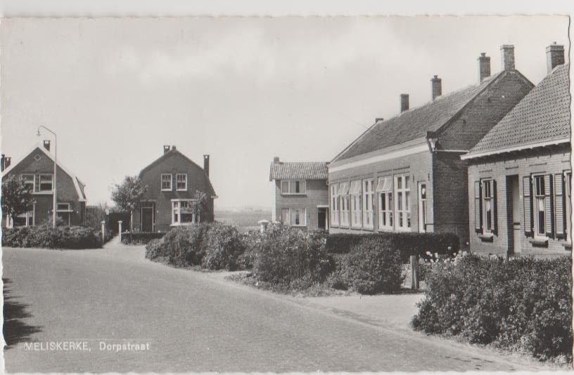 Meliskerke (Zld) Dorpstraat 1963., Ophalen, 1960 tot 1980, Gelopen, Zeeland