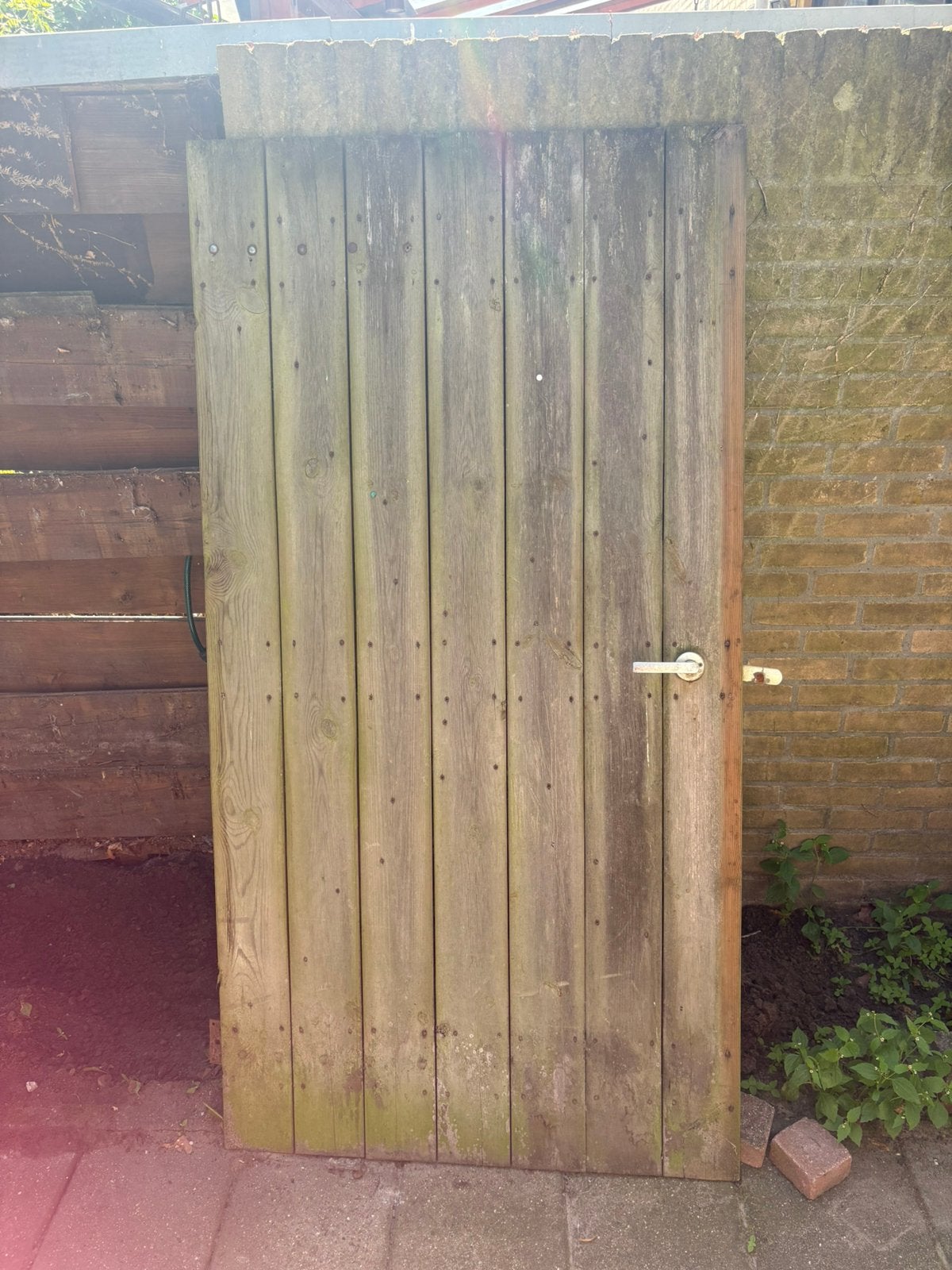 Houten poort, Ophalen, Gebruikt, Minder dan 100 cm, Draaipoort