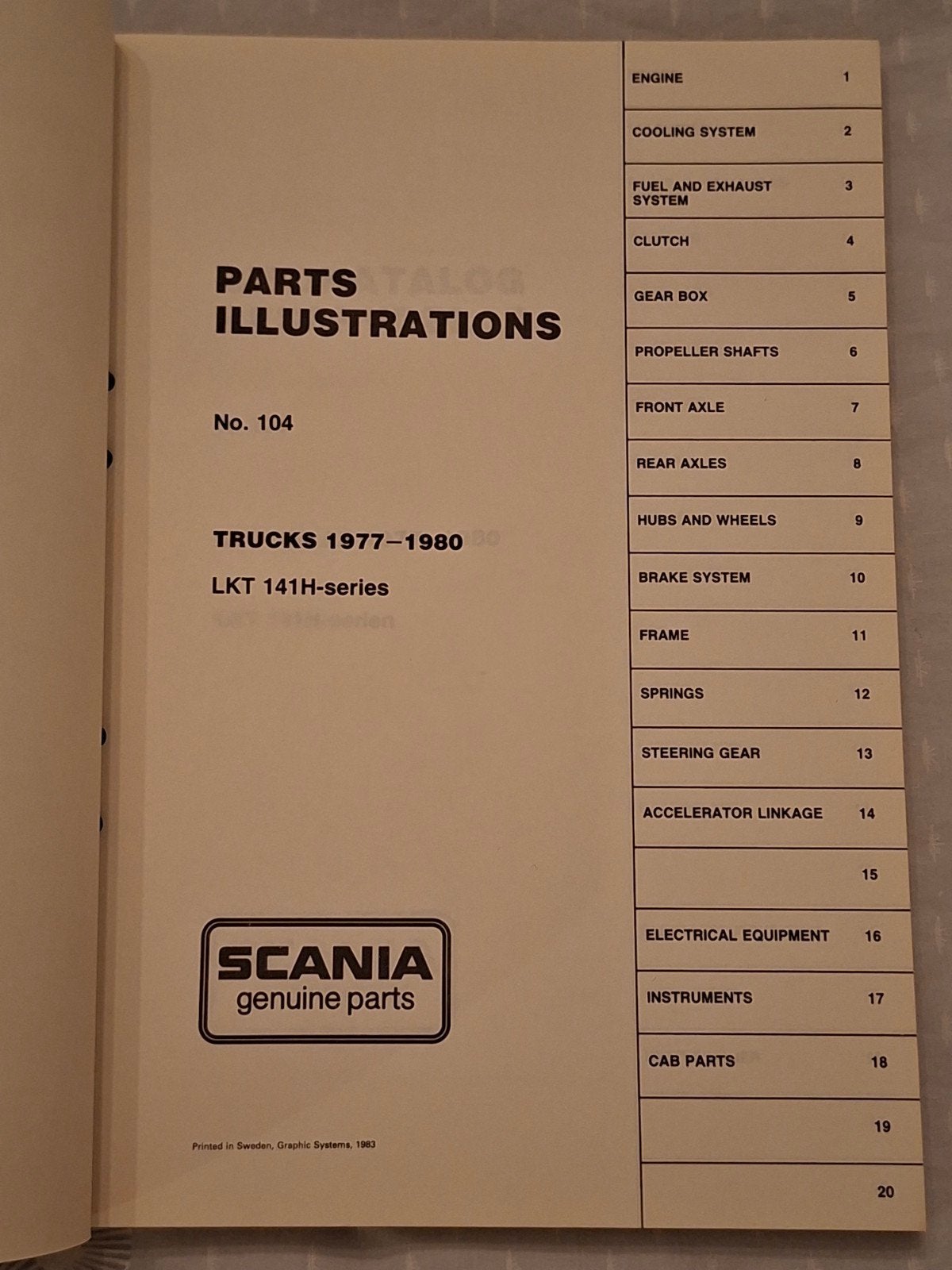 Scania LKT 141 V8 Onderdelen Boek, Ophalen of Verzenden, Auto's