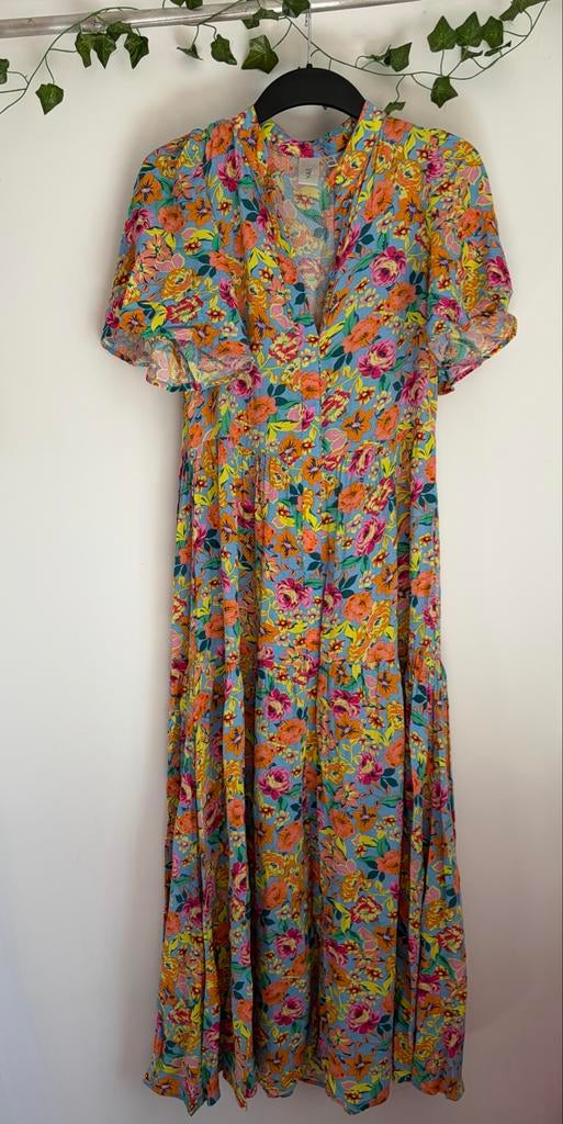 YAS Bloemen Maxi Jurk, Kleding | Dames, Jurken, Overige kleuren, Ophalen of Verzenden, Zo goed als nieuw, Maat 36 (S)