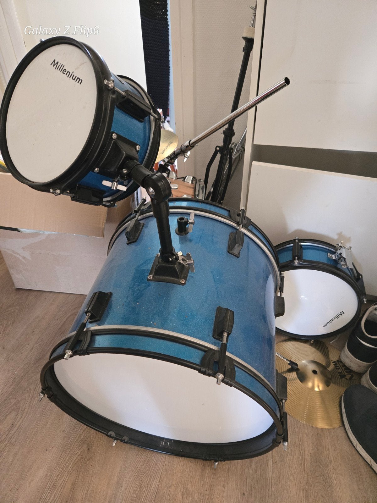 kinderdrumstel Blauw, Muziek en Instrumenten, Ophalen, Gebruikt, Overige merken