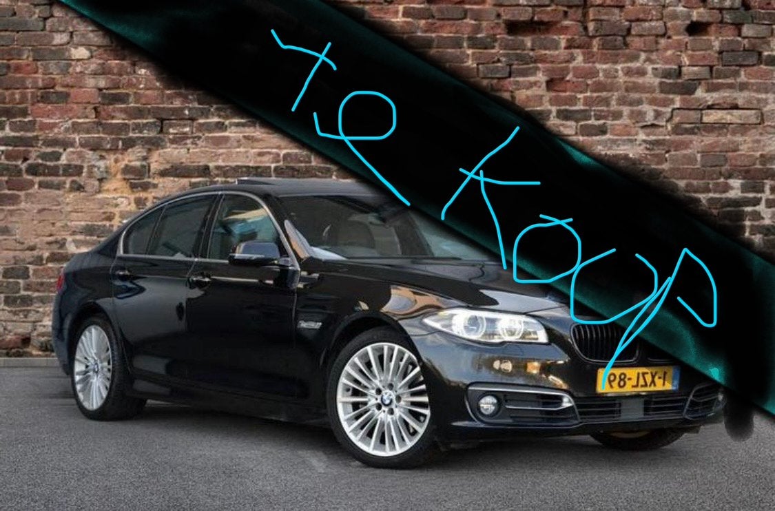 BMW 5-Serie 535i 306pk Aut. 2015 Zwart, Achterwielaandrijving, 2000 kg, Zwart, Origineel Nederlands