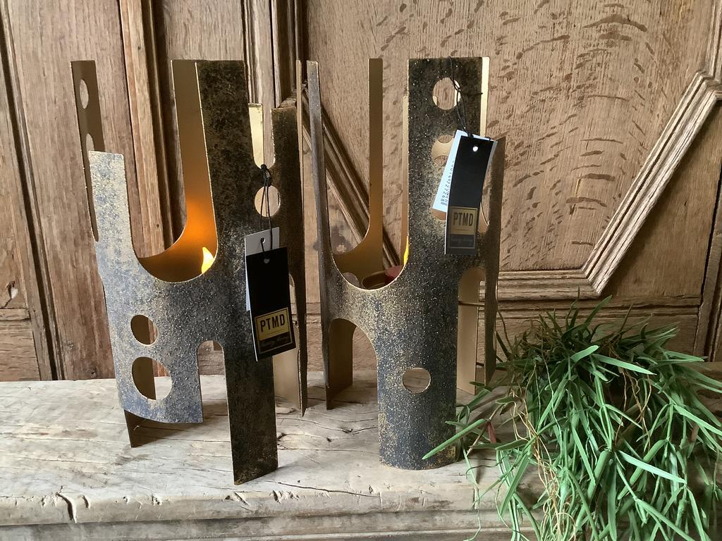 NIEUW set van 2 PTMD metalen windlichten, Ophalen of Verzenden, Nieuw, Metaal