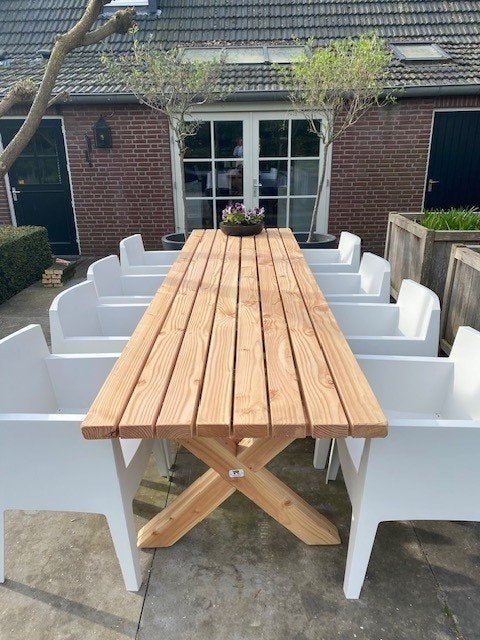 tuintafel 3 of 4 meter lang, Ophalen of Verzenden, Nieuw, Rechthoekig, Hout