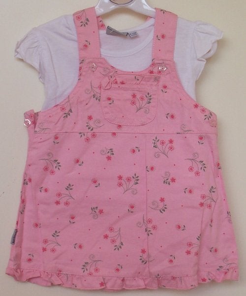 Roze jurk + t-shirt maat 86 NIEUW (5360) a, Meisje, Jurkje of Rokje, Aardvark, Nieuw