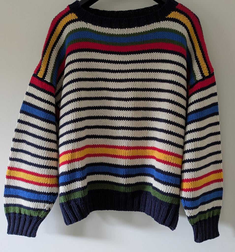 Handgebreide katoenen trui maat M, Ophalen of Verzenden, Nieuw, Maat 38/40 (M), Overige kleuren