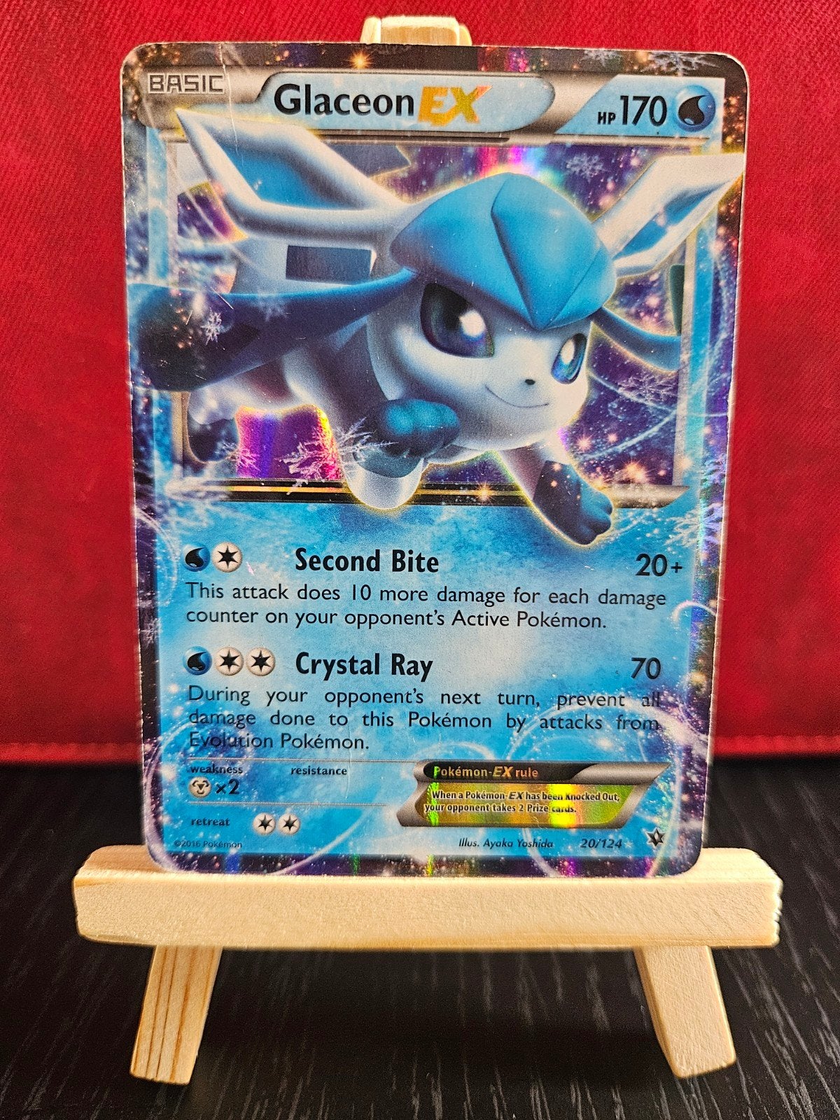 Glaceon EX #20, Ophalen of Verzenden, Gebruikt, Losse kaart, Foil