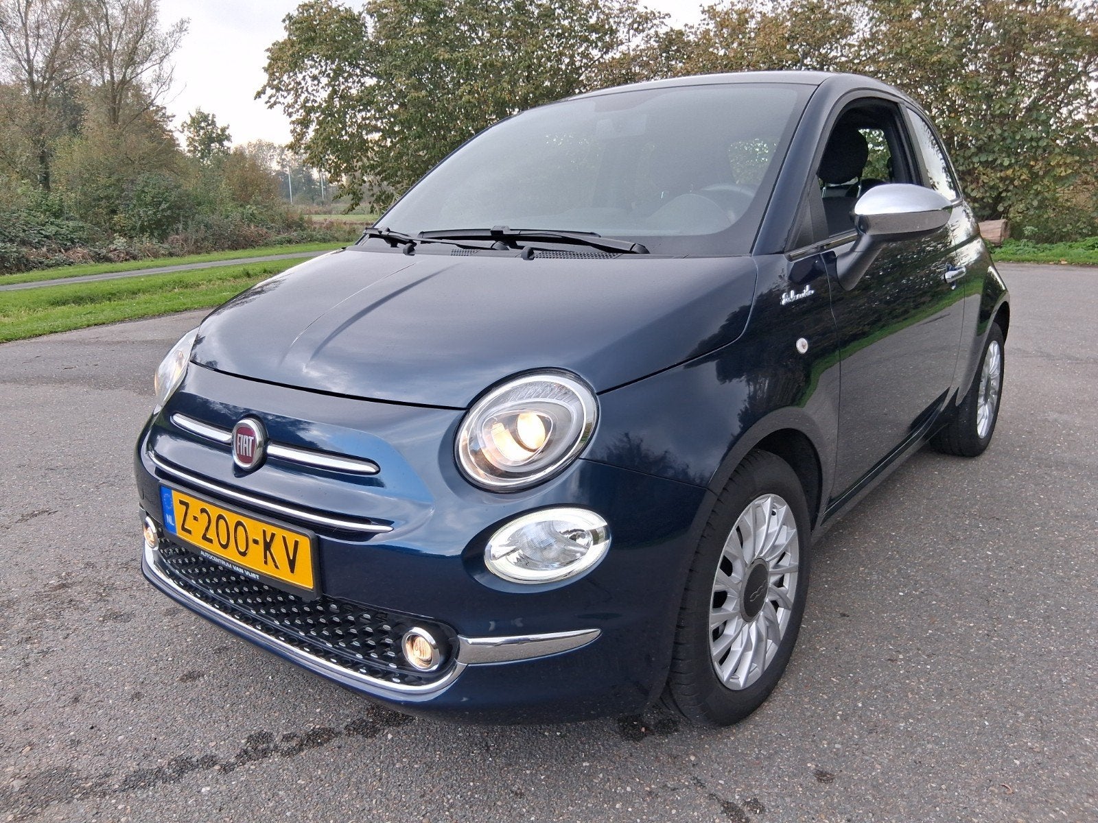 Fiat 500 1.0 Hybrid Dolcevita Finale carplay en panoramadak., Auto's, Dealer onderhouden, Stof, 40 €/maand, Adaptive Cruise Control