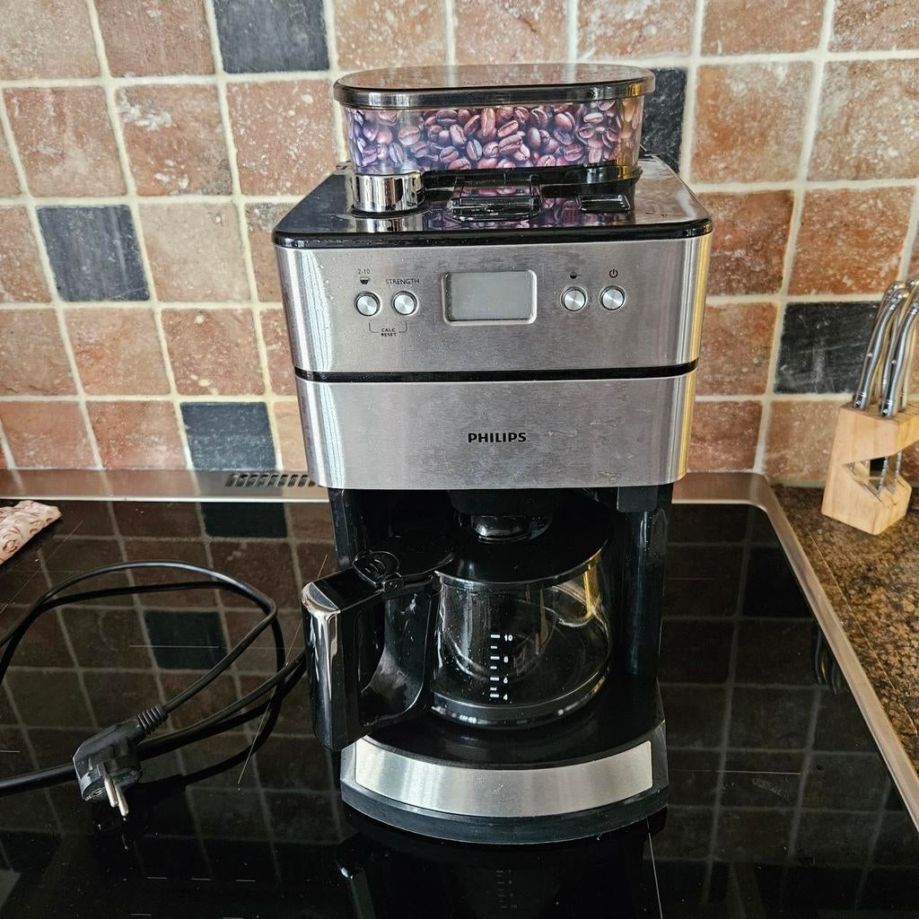 Philips Koffiezetapparaat met ingebouwde bonenmaler, 10 kopjes of meer, Ophalen, Koffiemachine, Koffiebonen