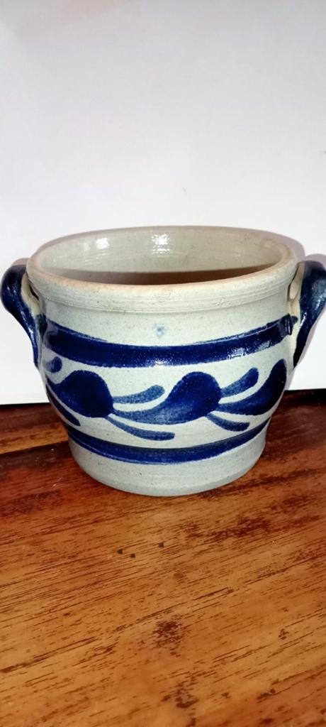 Set van 3 Keulse potten - Blauw en wit aardewerk, Antiek en Kunst, Ophalen of Verzenden