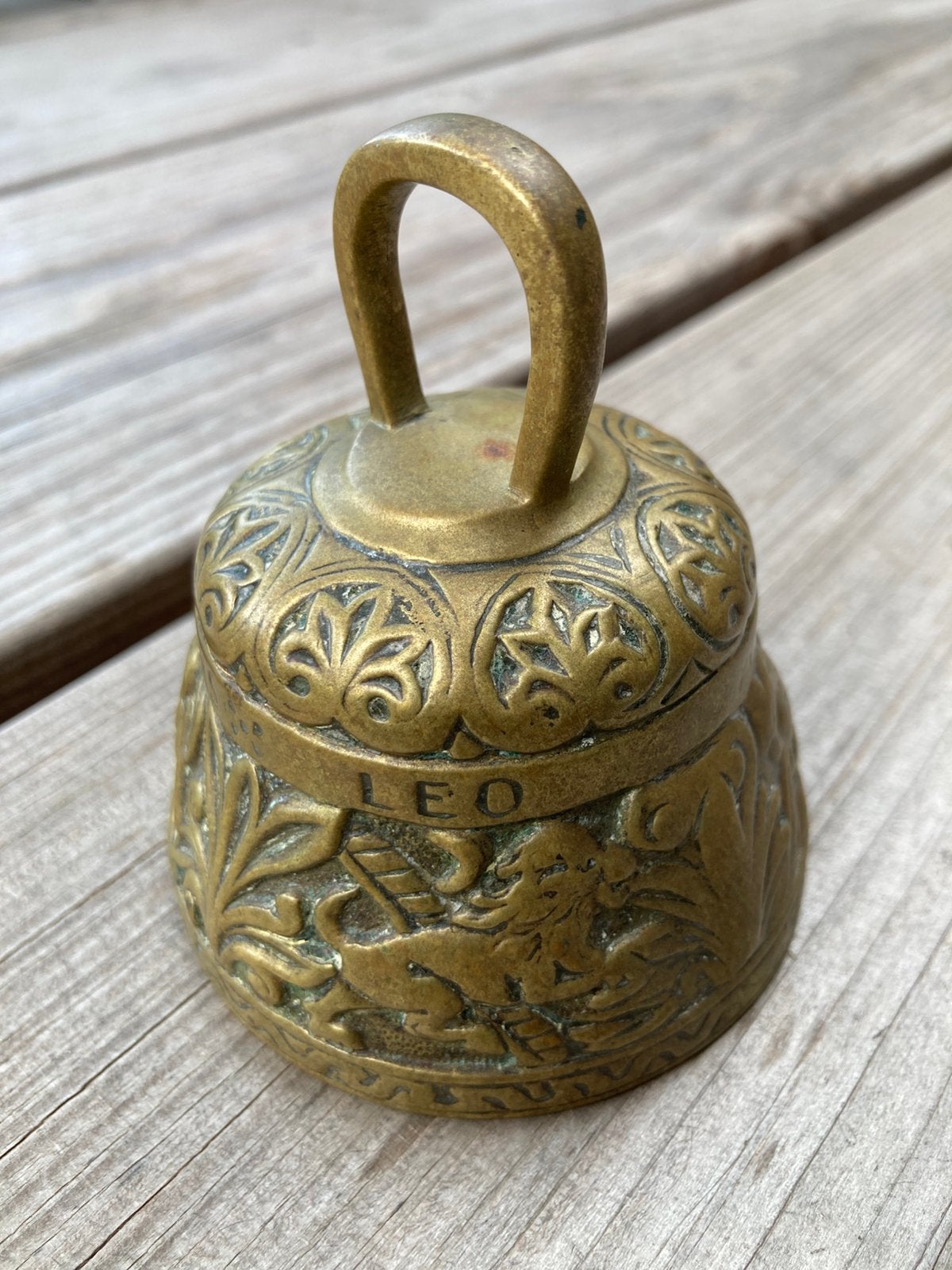 Vintage koperen bel, antieke bel, gegoten koperen bel, Ophalen of Verzenden