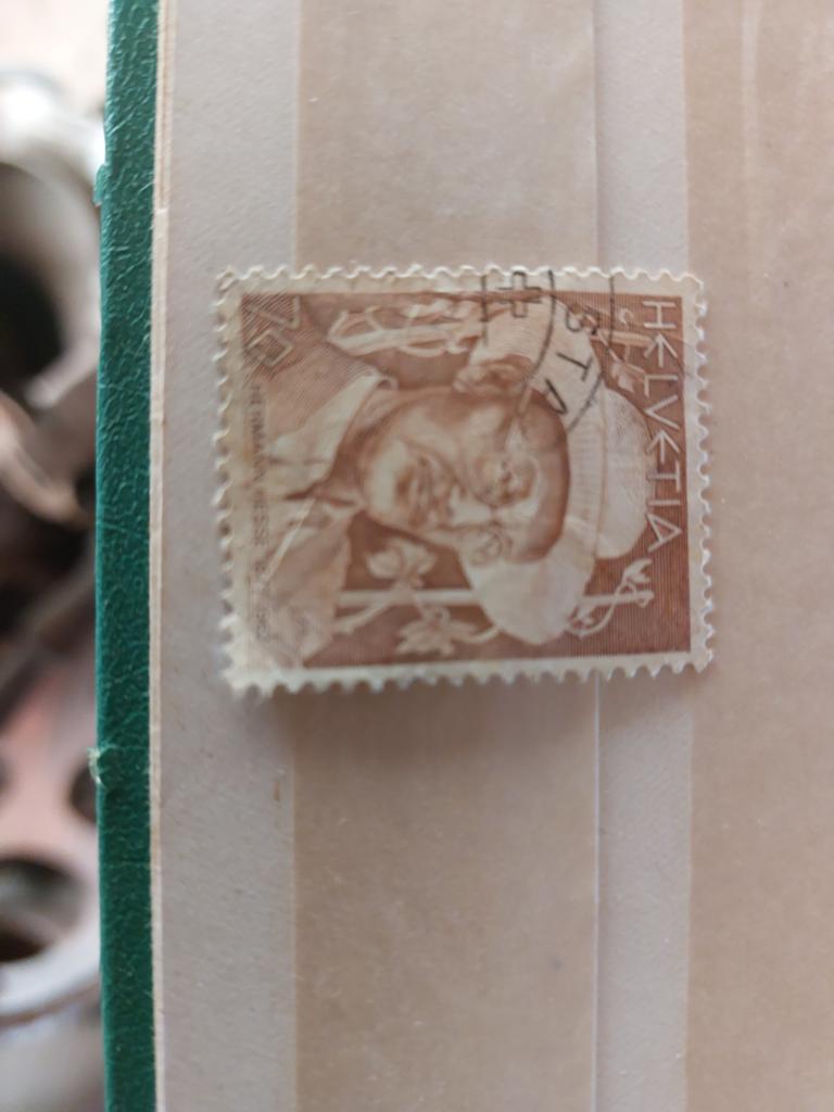 Oude Zwitserse postzegel Helvetia gestempeld, Ophalen of Verzenden, Gestempeld