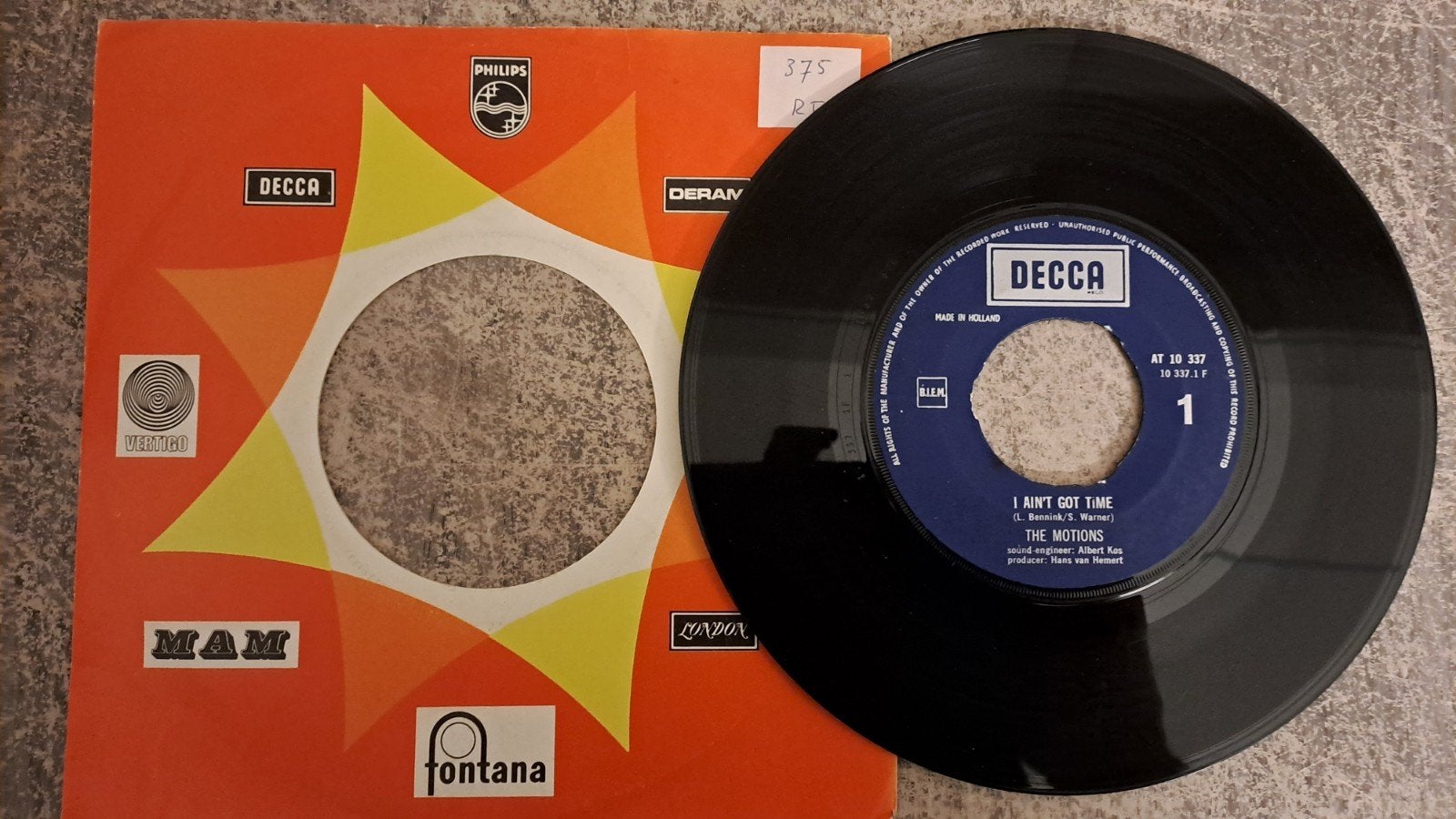 the motions  - i ain't got time, Cd's en Dvd's, Ophalen of Verzenden, Gebruikt, 7 inch, Pop