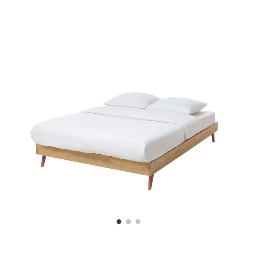 Maisons Du Monde Bed 140x190 met Swiss Sense Matras, Huis en Inrichting, Slaapkamer | Bedden, Gebruikt, Twijfelaar, 140 cm, 190 cm of minder