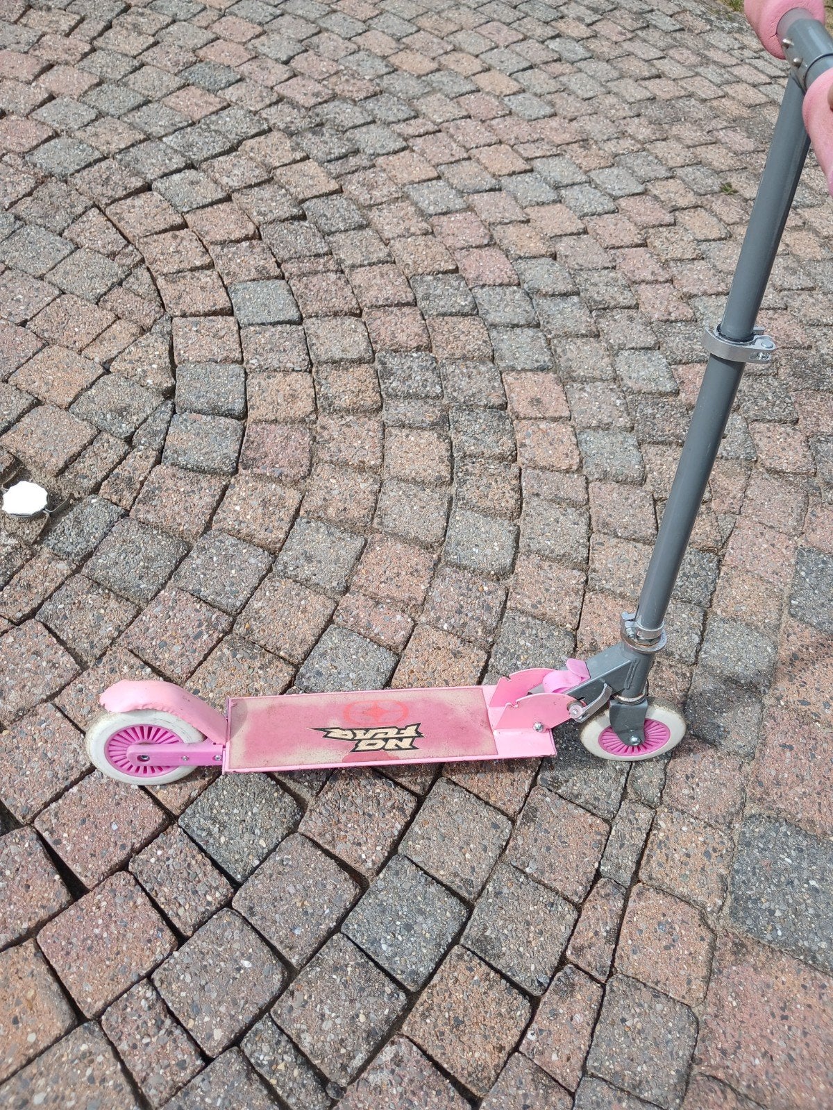 Roze step voor kinderen - Gebruikt, Fietsen en Brommers, Ophalen, Gebruikt, Gewone step, No Fear