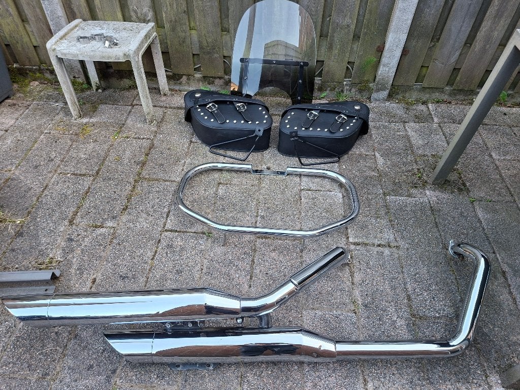 VTX 1300 Uitlaat,Tassen, Scherm, Ophalen of Verzenden, Gebruikt
