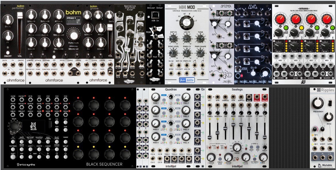 Diverse Eurorack ohmforce, intellijel , makenoise, erics, Muziek en Instrumenten, Synthesizers, Ophalen of Verzenden, Zo goed als nieuw