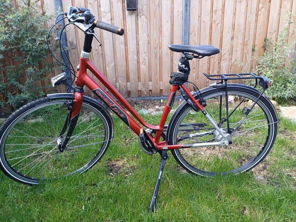 Gazelle Goldliner damesfiets rood, Fietsen en Brommers, Versnellingen, Ophalen of Verzenden, Gazelle, 53 tot 56 cm