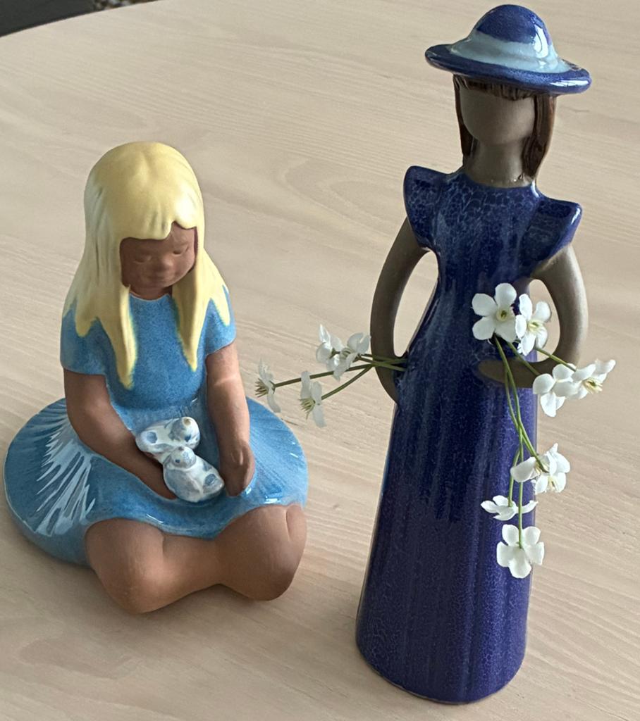 Prachtige set 70s van twee Jie Gantofta bloemenmeisjes, Ophalen, Zo goed als nieuw, Mens