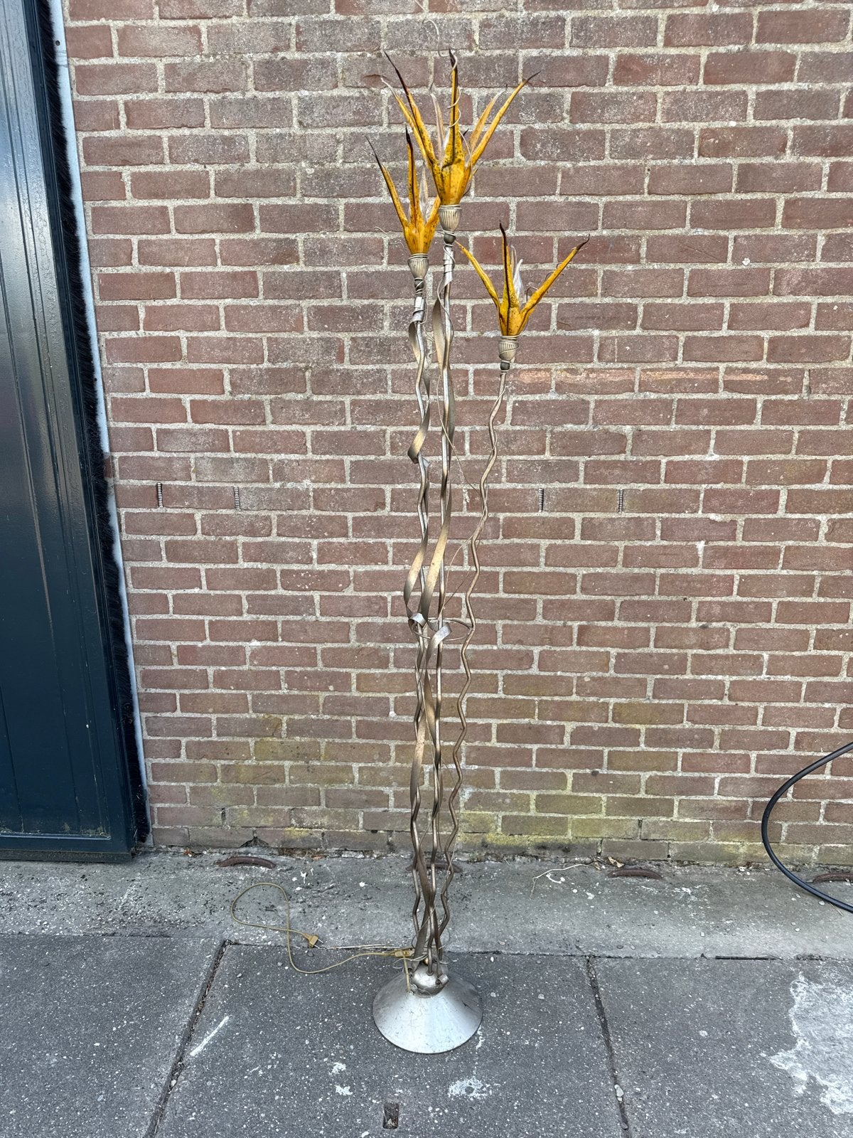 Unieke Vintage Vloerlamp, Ophalen, Gebruikt, E14 (klein), Metaal