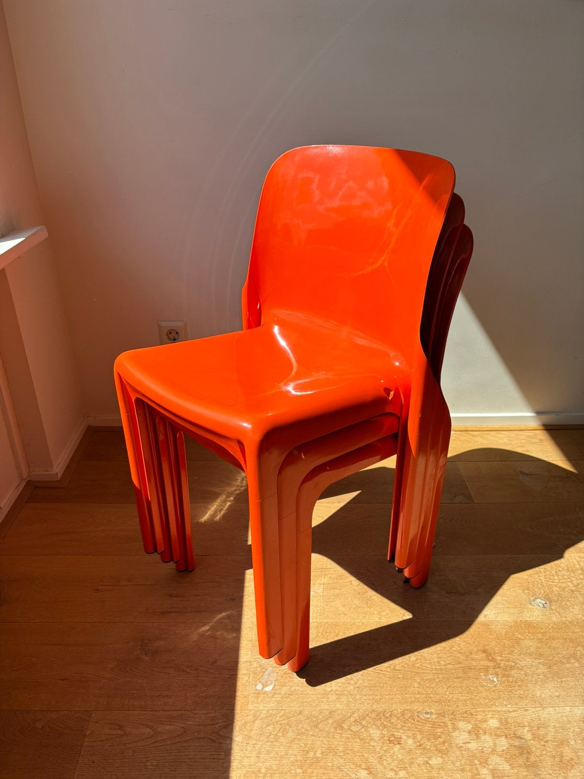 3 Selene stoelen | Vico Magistretti | Artemide, Ophalen, Gebruikt, Overige kleuren, Kunststof