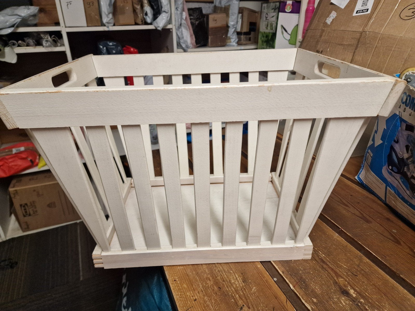 Grote houten mand 41x57x39 cm, Ophalen, Rond, Hout