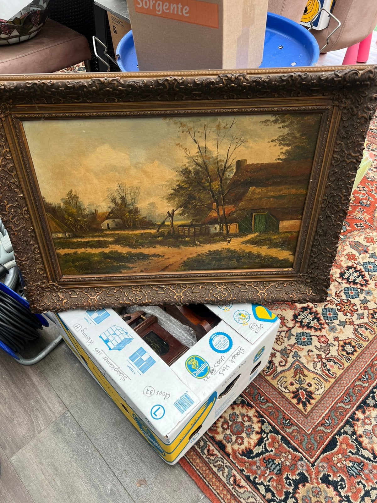 Oud schilderij, Antiek en Kunst, Kunst | Schilderijen | Klassiek, Ophalen of Verzenden, Landschap