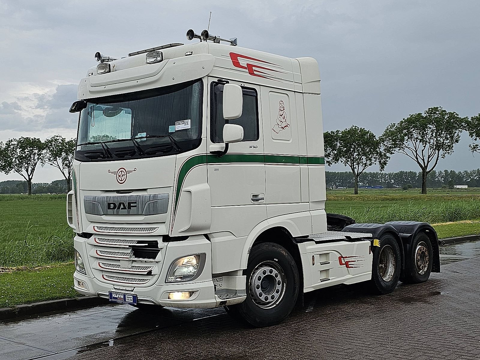 DAF XF 530 6x2 ftr spacecab, Auto's, Vrachtwagens, Automaat, Euro 6, Stoelverwarming, Wit