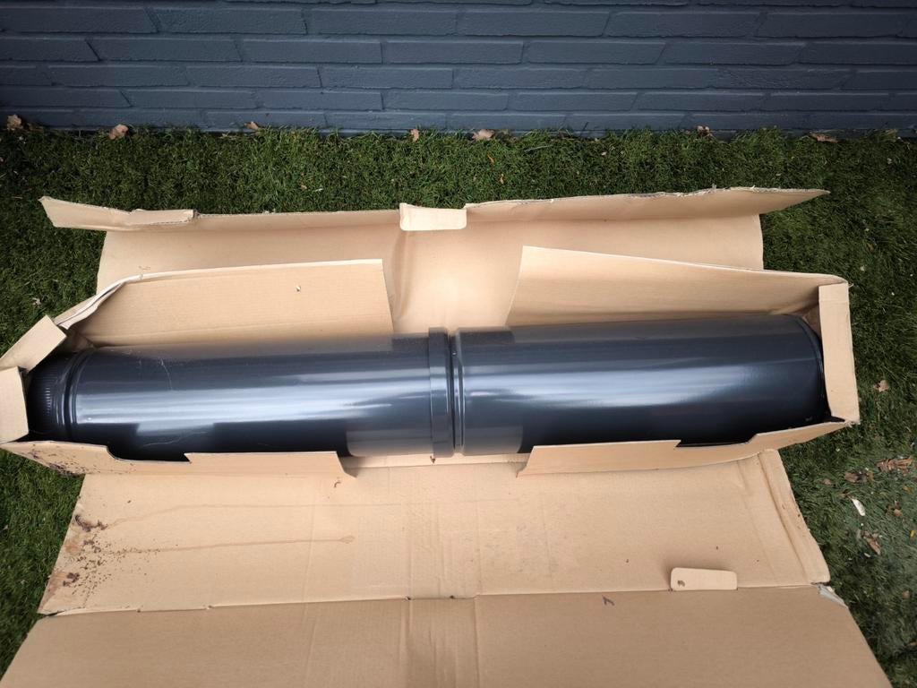 Rookgas dakdoorvoer - Ø150/200 mm - RAL 7021, Ophalen, Nieuw, Minder dan 2 meter, 80 mm of meer