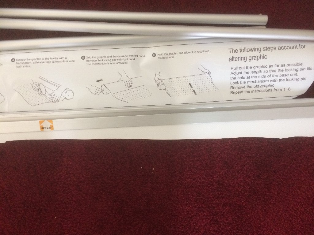 systeem voor roll-up banner, Verzamelen, Ophalen, Gebruikt, Reclamebord