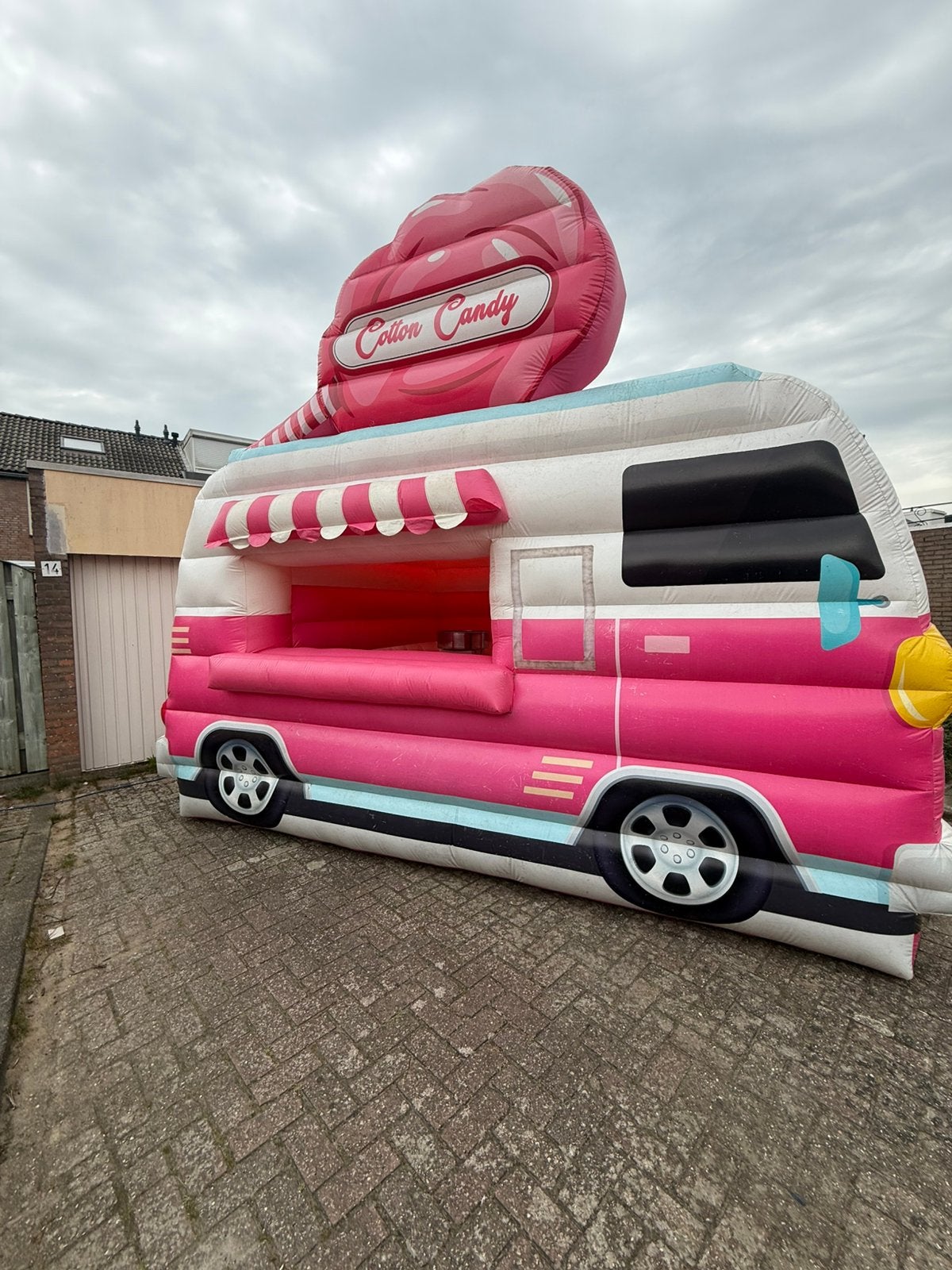 Suikerspin kraam 2 uur uitdelen (100 suikerspinnen), Ophalen of Verzenden, Zo goed als nieuw, Verjaardag
