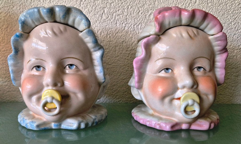 Zeldzame Set Antieke Duitse Tabakspotten (1890), Antiek en Kunst, Ophalen of Verzenden