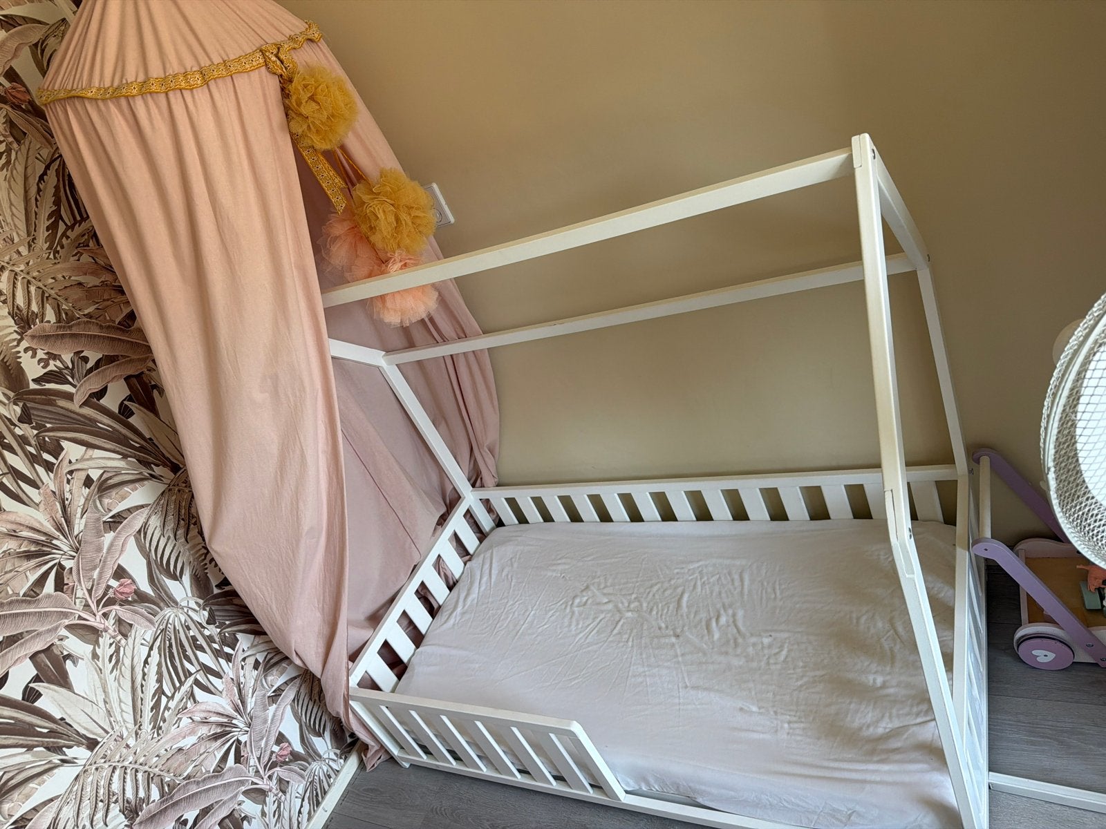 Kinderbedje inclusief matras, Kinderen en Baby's, Kinderkamer | Bedden, Gebruikt, 160 tot 180 cm, 70 tot 85 cm, Matras, Ophalen