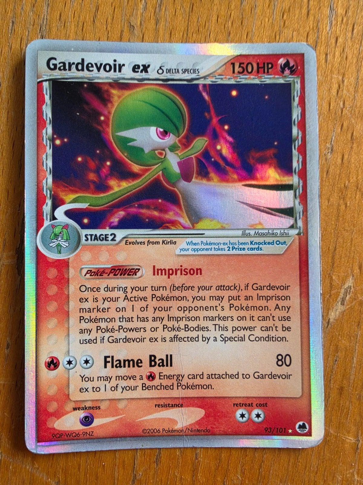 Gardevoir ex Delta Species Pokémon kaart 93/101, Ophalen of Verzenden, Zo goed als nieuw