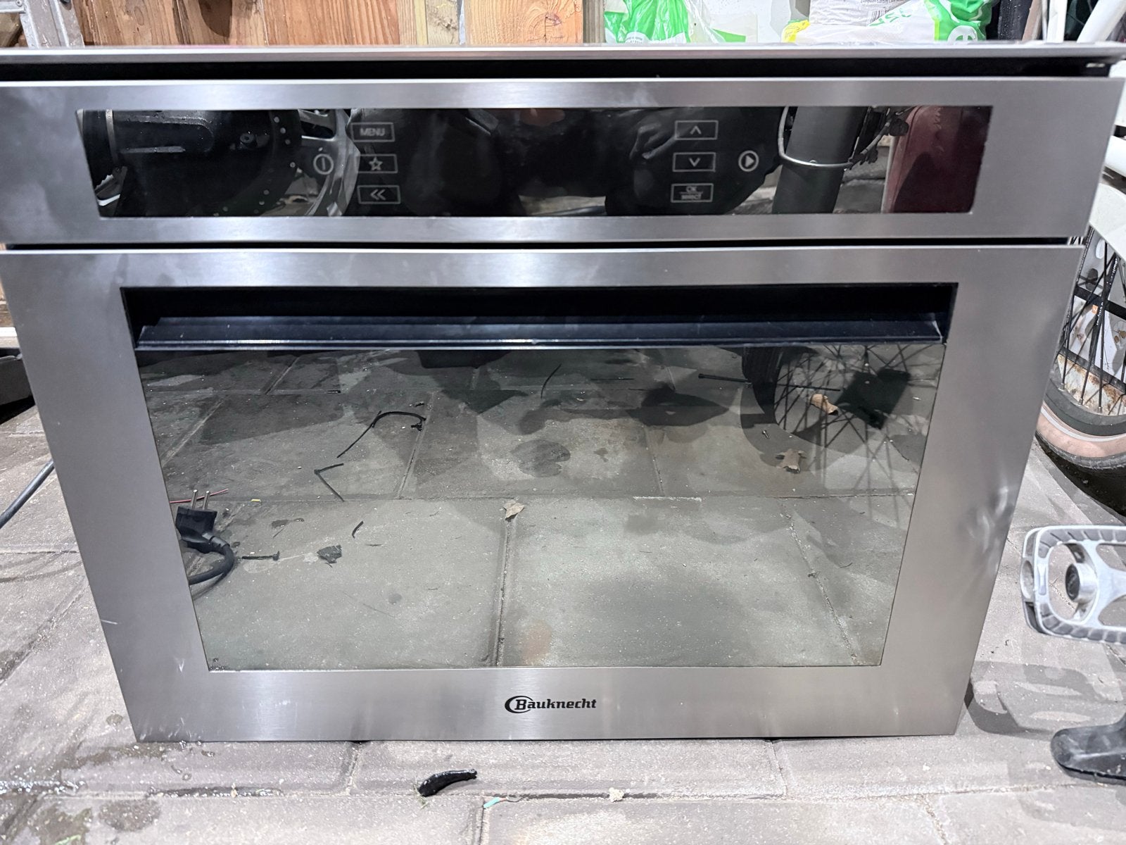 Bauknecht Inbouw Combi-oven Magnetron RVS + koffiemachine, Ophalen, 45 tot 50 cm, Bauknecht, Gebruikt