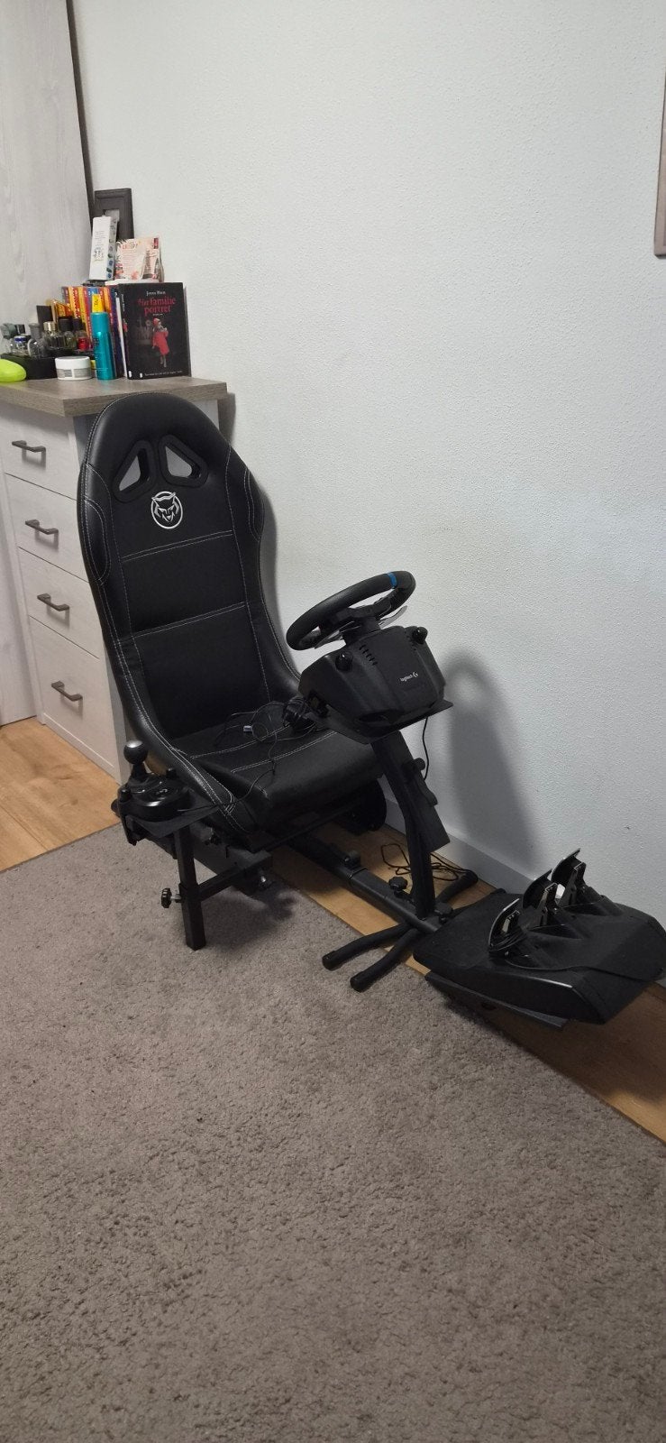 Gaming stoel met Logitech G29 racestuur en schakel en shifte, Ophalen, Zo goed als nieuw