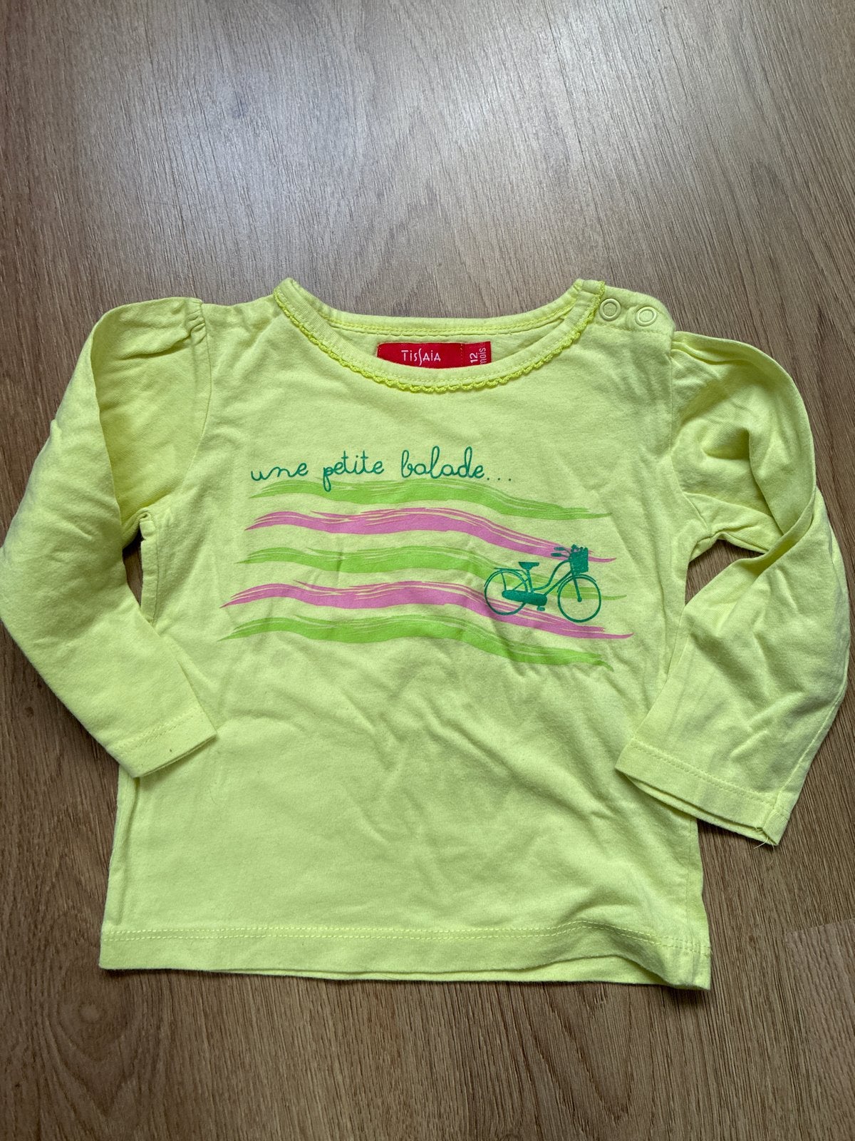 T-shirt lange mouw geel maat 86, Ophalen of Verzenden, Gebruikt, Meisje, Shirtje of Longsleeve